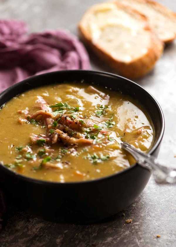 Гороховый суп на курином бульоне калорийность